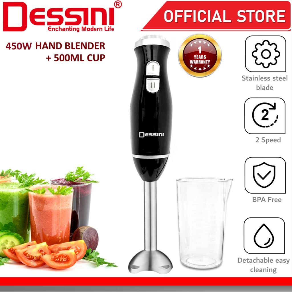 DESSINI ITALY Hand Blender Chopper Mixer Grinder Juicer Food Processor Stainless Steel Knife Blade Pengisar