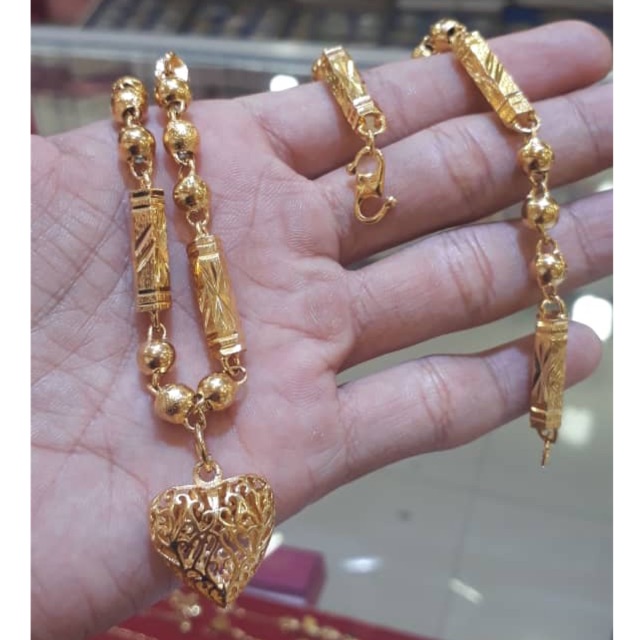 Rantai Leher Dewasa Jenis Besar 50cm Emas Korea 24k Shopee Malaysia