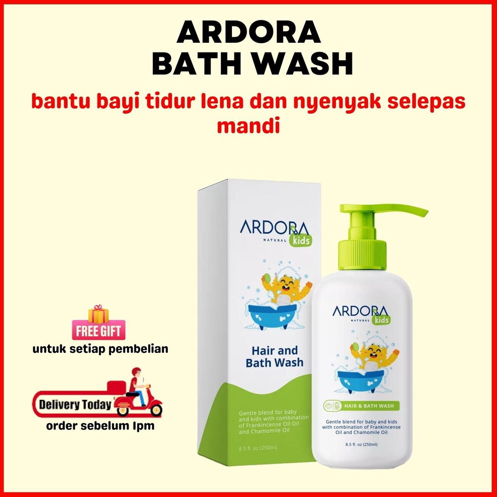 Ardora Hair & Bath Wash Shampoo Melebatkan Rambut Bayi dan Kanakkanak