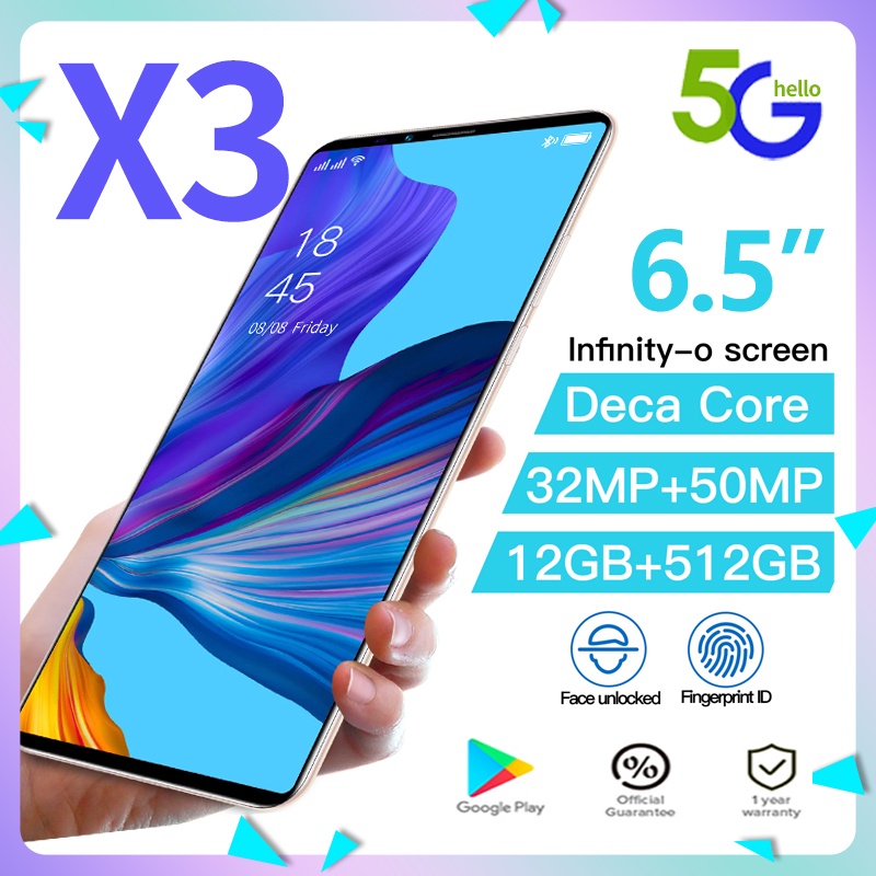 HOT DEALSBesarFullScreen 6.5inch X3 512GB/16RAM Playstore/Game/Google/FB/IG/Whatsapp(IMPORT SET)