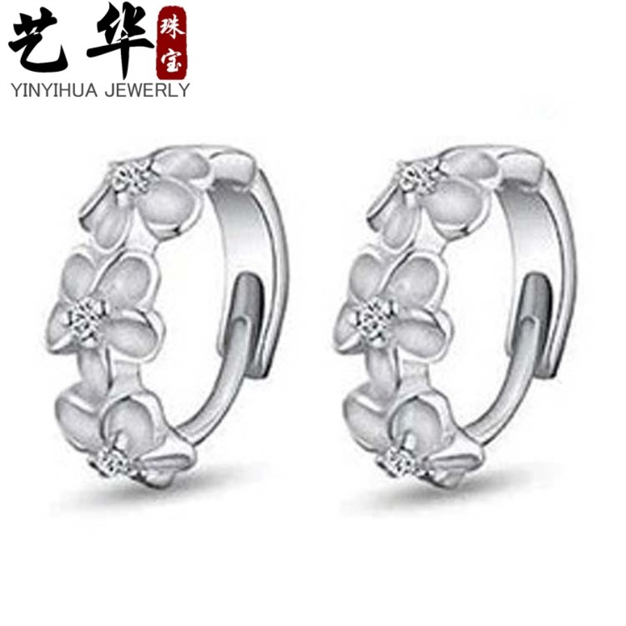 Yihua Jewelry Mixed Batch Of Silver Plated Camellia Earrings Female Plum Earrings Stud Earringsyihuaearrings Jewelrymix Shopee Malaysia