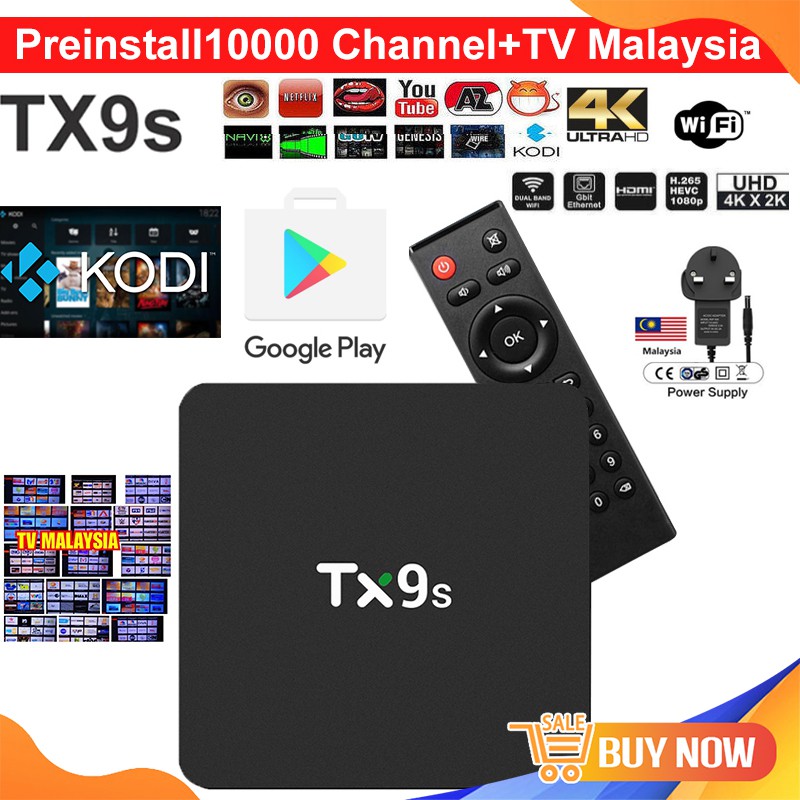 Preinstall10000 Channel Tv Malaysia Tx9s Mini Smart Tv Box Malaysia Tv Box Tvbox Android Media Player Iptv Shopee Malaysia