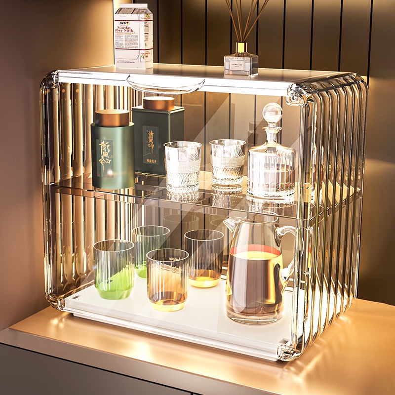 Acrylic Cup Storage Rack Transparent Home Figure Storage Boxes