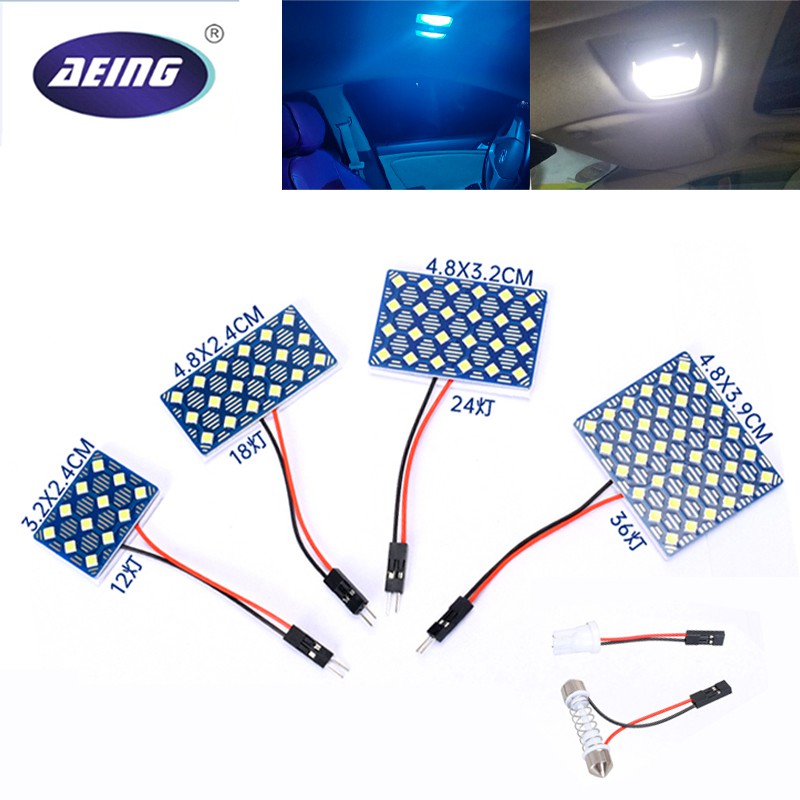 AEING 12V&24V Car Interior LED Lights T10 W5W Festoon Panel Dome Reading LED Bulbs 3030SMD
