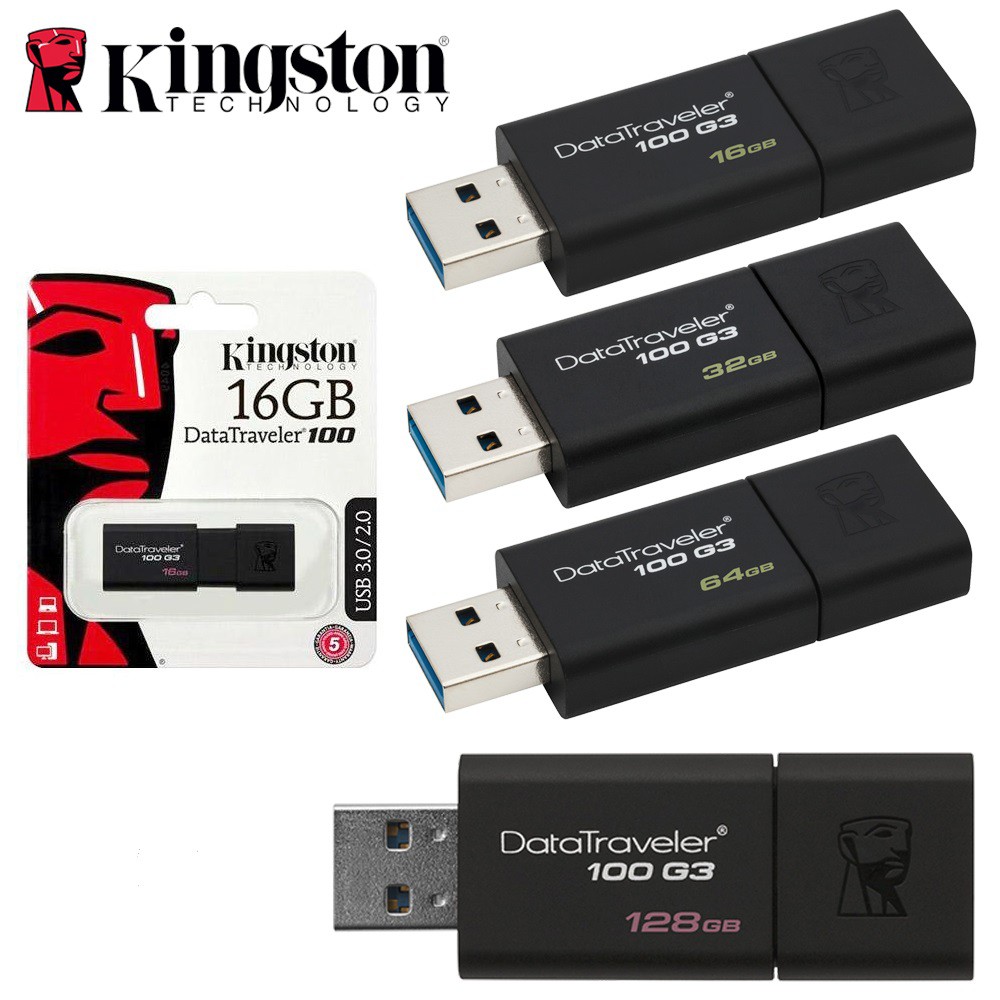 KINGSTON Pendrive DT100G3 USB 3.1 high speed Flash Drive 16GB/32GB/64GB