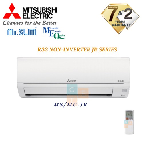 Mitsubishi Electric R32 1.0HP-1.5HP Non-Inverter JR Series Mr.Slim Air Conditioner