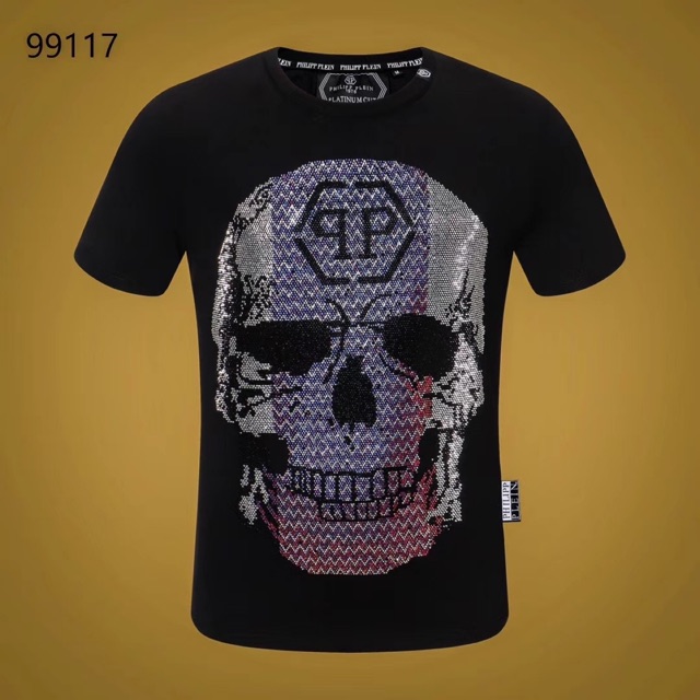 philipp plein crystal skull t shirt