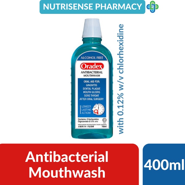 Oradex Antibacterial Mouthwash 400ml Exp 1122024 Shopee Malaysia