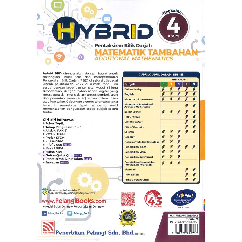 Buy PELANGI HYBRID PENTAKSIRAN BILIK DARJAH MATEMATIK TAMBAHAN