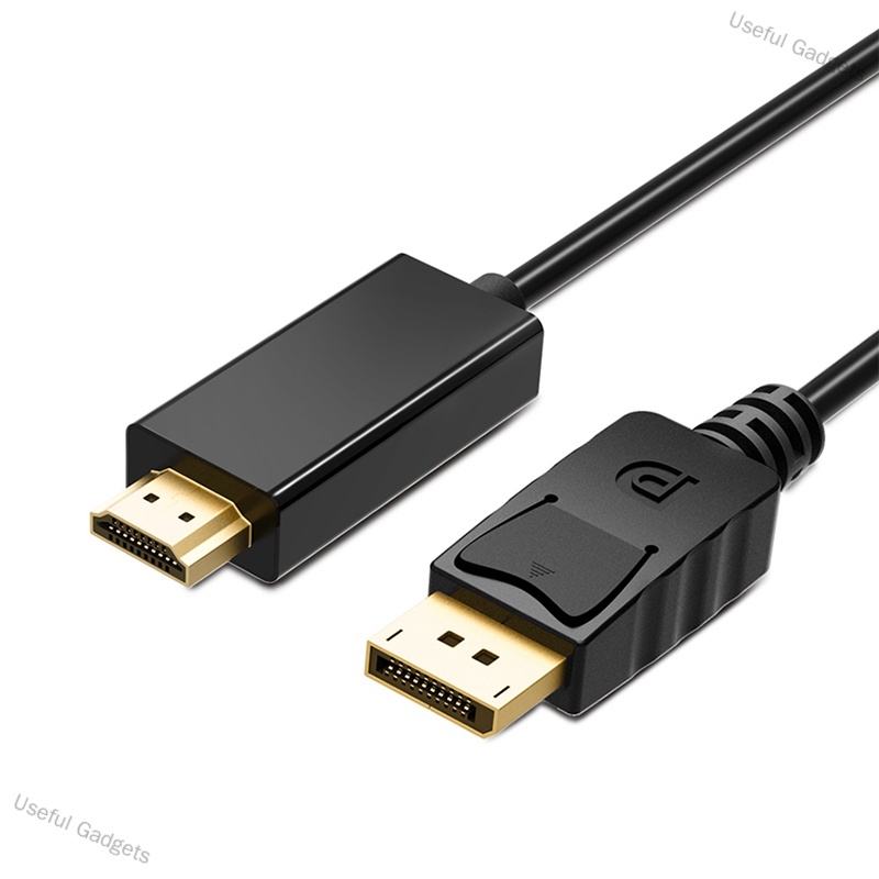 Useful Gadgets 1.8m DP to HDMI Cable Male to Male DisplayPort to HDMI Conversion Video Audio Adapter Cable for PC HDTV P