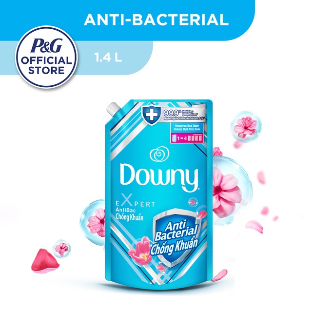 Downy AntiBacterial Concentrate Fabric Conditioner Refill 1.4L (Fabric
