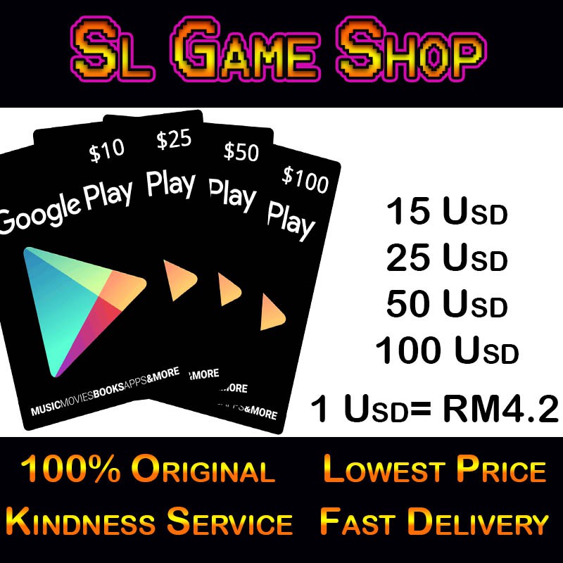 Google Play Gift Card Usd Shopee Malaysia