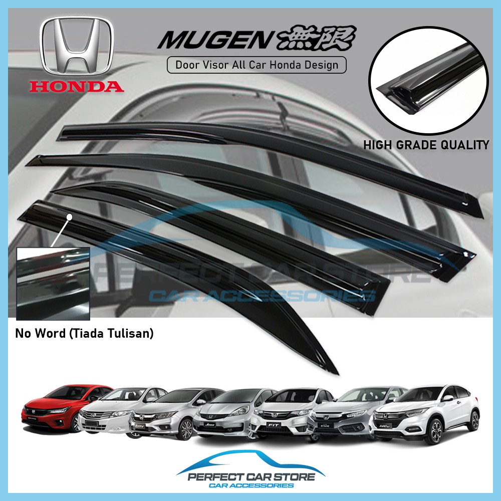 (4 PCS) Hight Quality Air Press Window Door Visor Mugen Wind Deflector All Honda Accord City