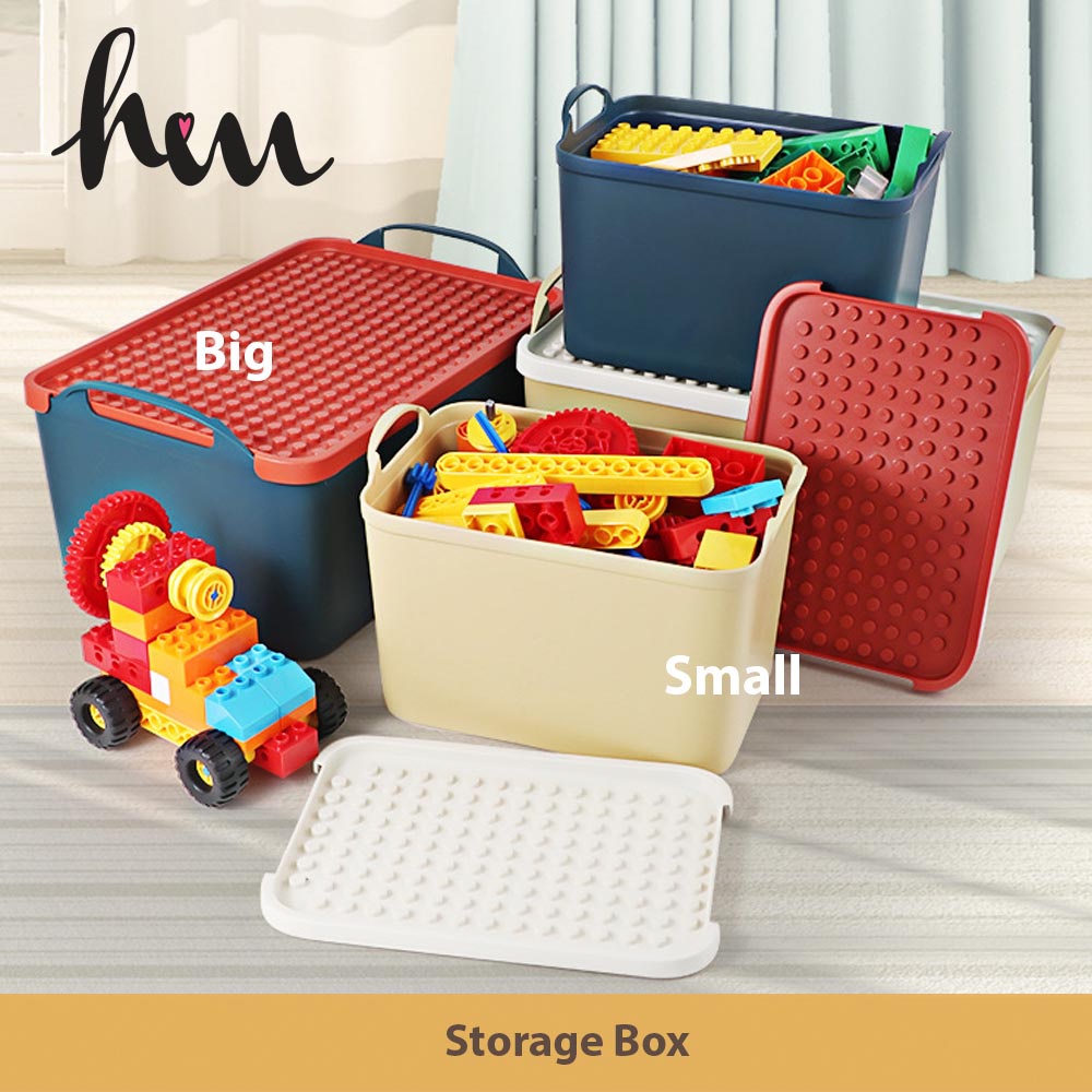 HM NEW Toys Storage Box for Kids to Organize Toy Brick Easily with