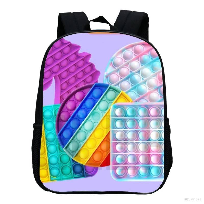 POP IT Backpack Cartoon HD Printing Student Bag Kids School Gifts High Capacity Affordable Affordable