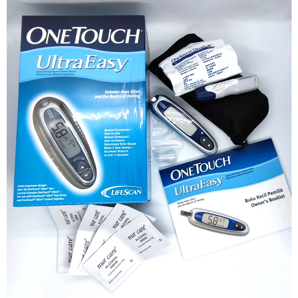 One Touch Ultra Easy Blood Glucose Monitoring Meter FOC 25 strips + 25