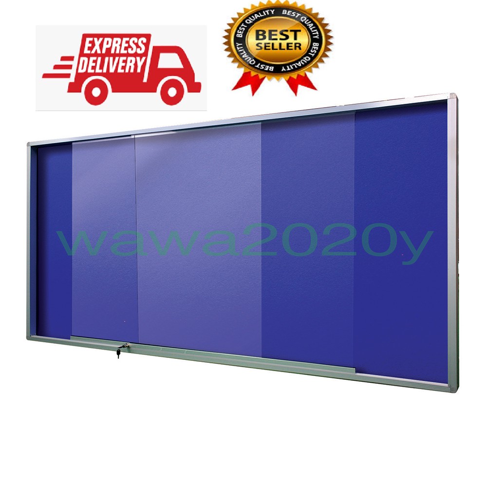 ALL SIZES Foam Notice Board Sliding Glass With Aluminium Frame