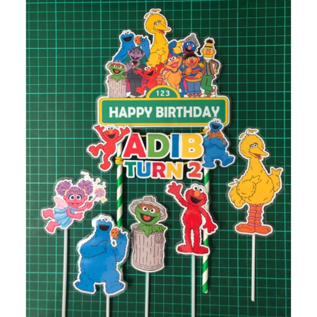 Sesame street cake topper set (6pcs) | Shopee Malaysia