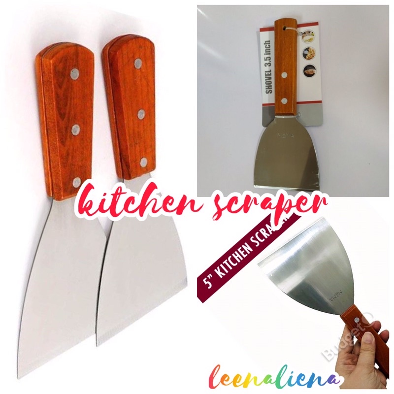 3.5inches /5 inciCooking Shovel burger egg maker Teppanyaki / Steak Burger Off Shovel Wood handle