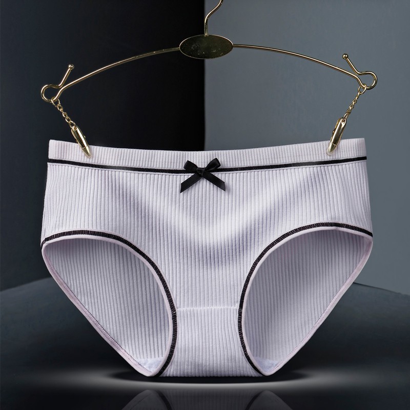 shopee: Ready Stock Women Panties Cotton Underwear Breathable No Trace Antibacterial Panty seluar dalam wanita (0:5:colour:purple;1:3:size:2XL（77-85kg）)