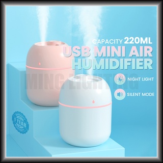 Mini Air Humidifier 220ML USB Diffuser Aroma Essential Oil Home Fogger Mist Aromatherapy Portable Pelembap Udara