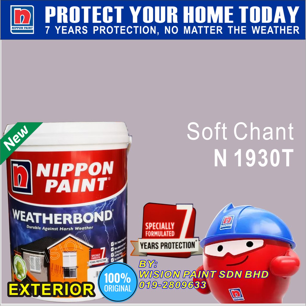 N1930T SOFT CHANT ( 1L ) 7 YEARS WEATHERBOND NIPPON PAINT | Shopee Malaysia