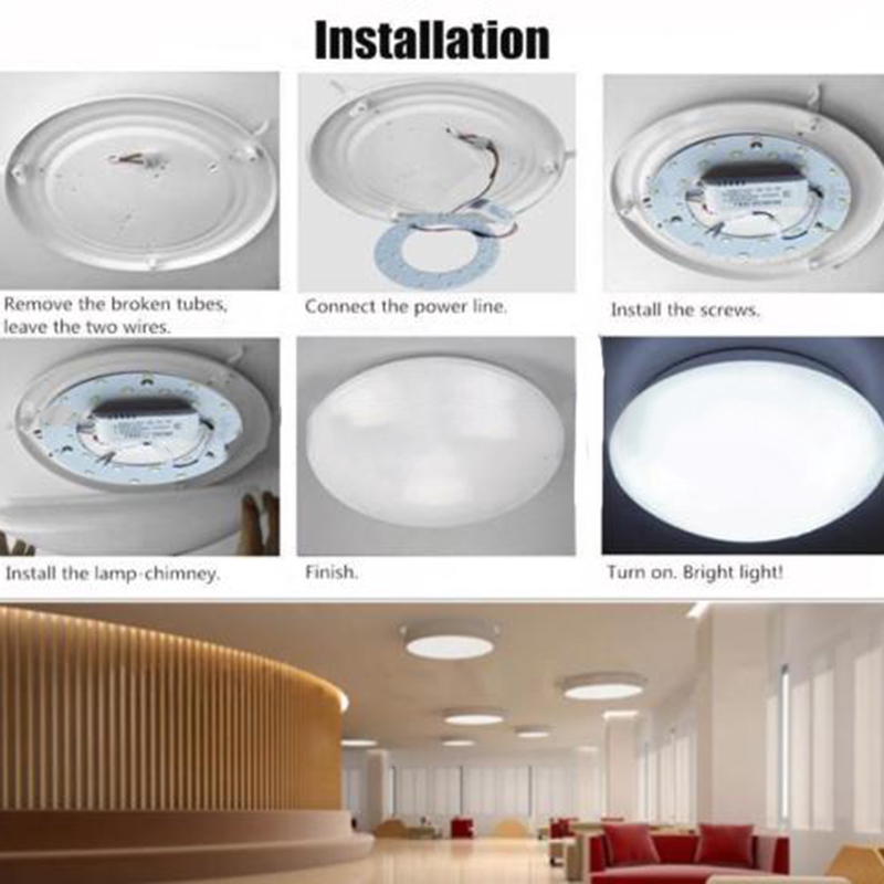 18w Circle Shaped 5730 Led Panel Ceiling Light Fixtures Board Lamp Plate Replace