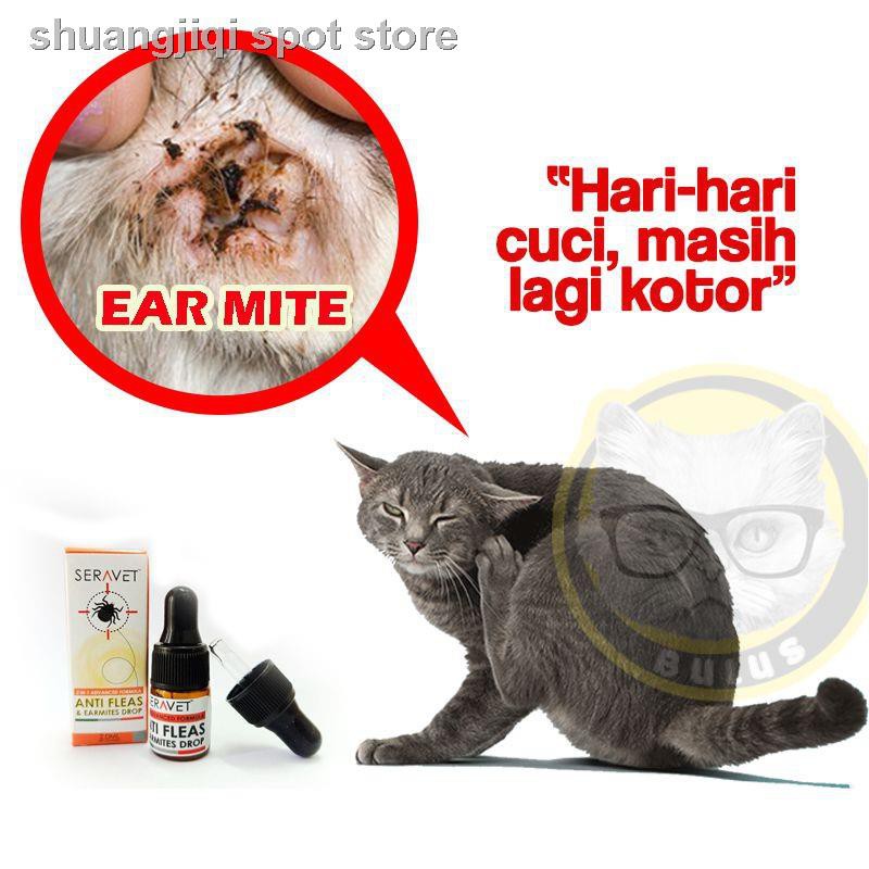 ☄✖Sepantas 2 jam 💯 Hapus Ear mite Anti Flea Ubat Kutu Hama 