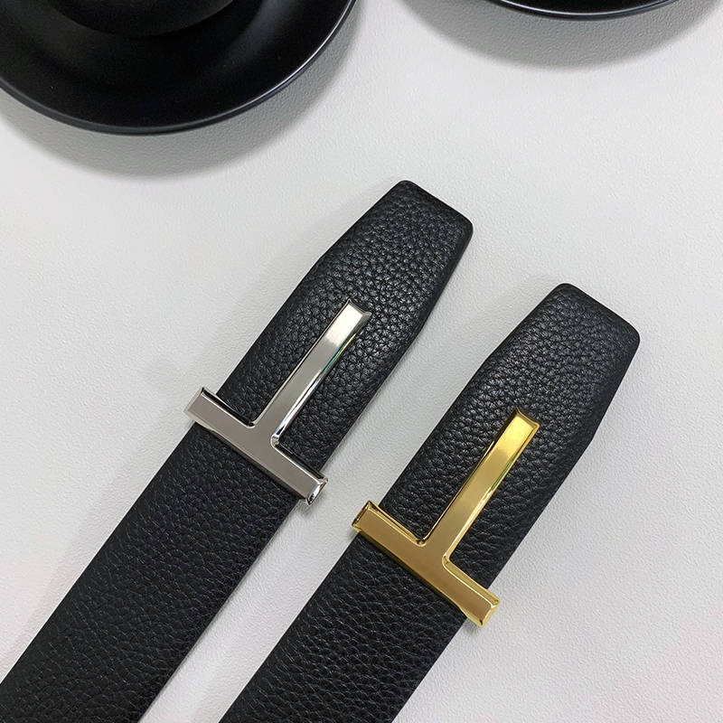 Stock Tom Ford TF belt Tom Ford men's business simple belt real leather  double-sided t-buckle belt | Shopee Malaysia