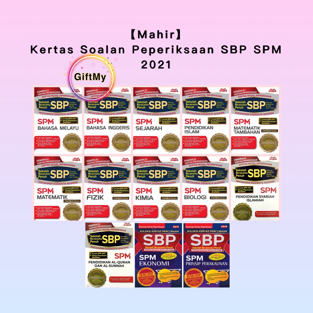 Mahir Kertas Model Peperiksaan Sbp Dwibahasa Format Spm 2021 2022 Koleksi Kertas Percubaan Sekolah Berasrama Penuh Shopee Malaysia
