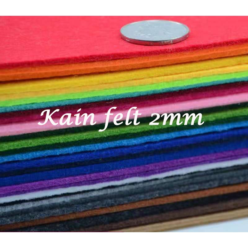 2mm Kain Felt 10 20 Color Diy Imported Non Woven Fabric Felt Polyester Diy Sewing Handcraft Shopee Malaysia