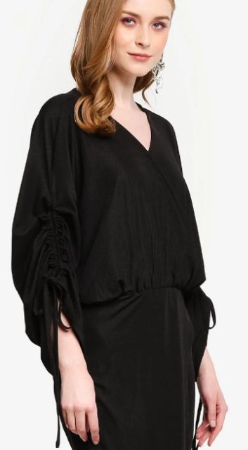 lubna drawstring wrap dress