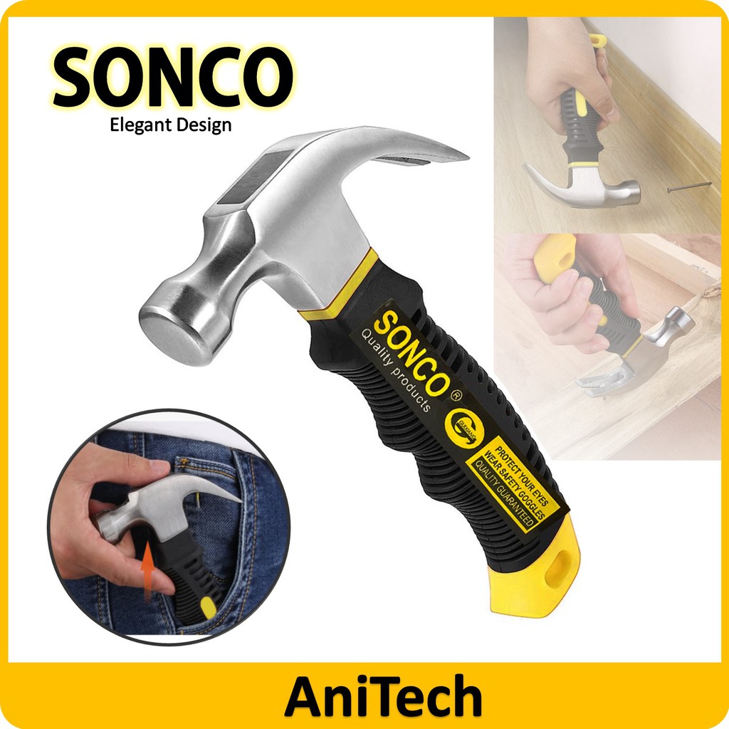 SONCO Mini Claw Stuby Small Hammer Fiberglass Handle / Pemukul 