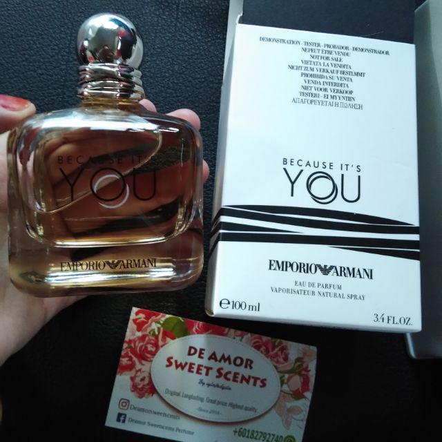 emporio armani because it's you tester