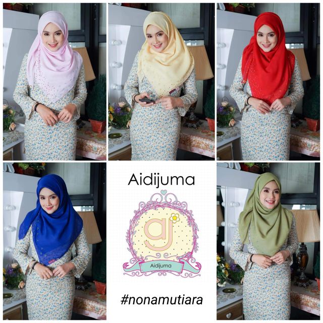 Tudung Bawal Aidijuma #nonamutiara #raya2020