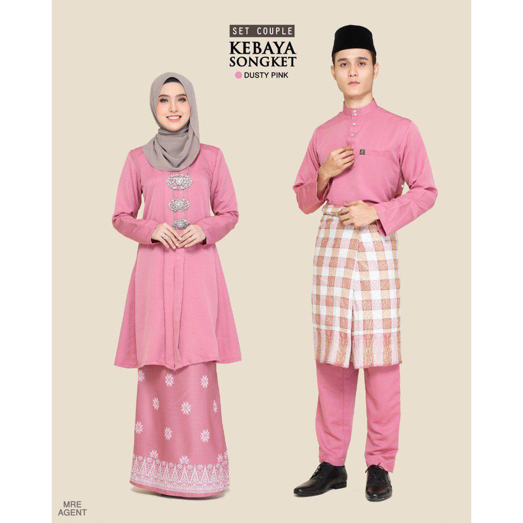 KEBAYA SAKURA KAIN SONGKET BAJU MELAYU SAKURA SET COUPLE KEBAYA SAKURA KAIN SONGKET BAJU MELAYU SAKURA SET COUPLE