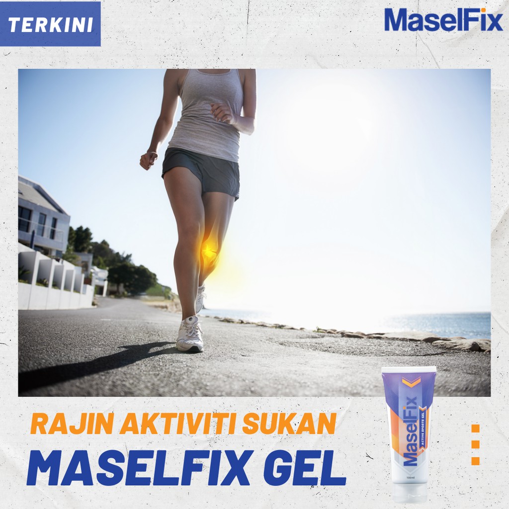 Gel Maselfix Melegakan Sakit Lutut Pinggang Otot Sendi Kebas Kejang Semasa Bersukan Tak Berbau Bermiyak Free Gift Shopee Malaysia