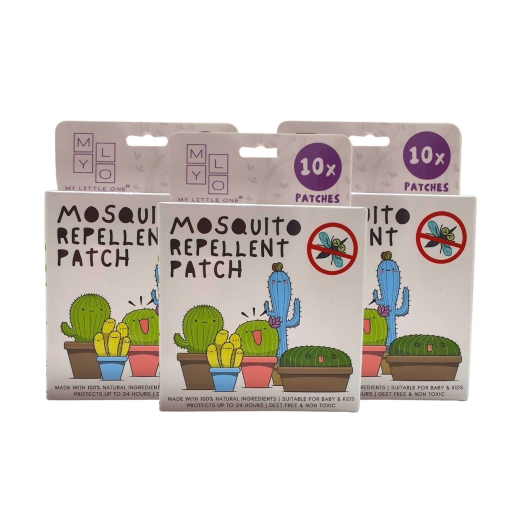 MyLO Mosquito Repellent Patch Safe for Baby & Pregnant Mum, DEET Free, Natural Oil Only (3 Box x