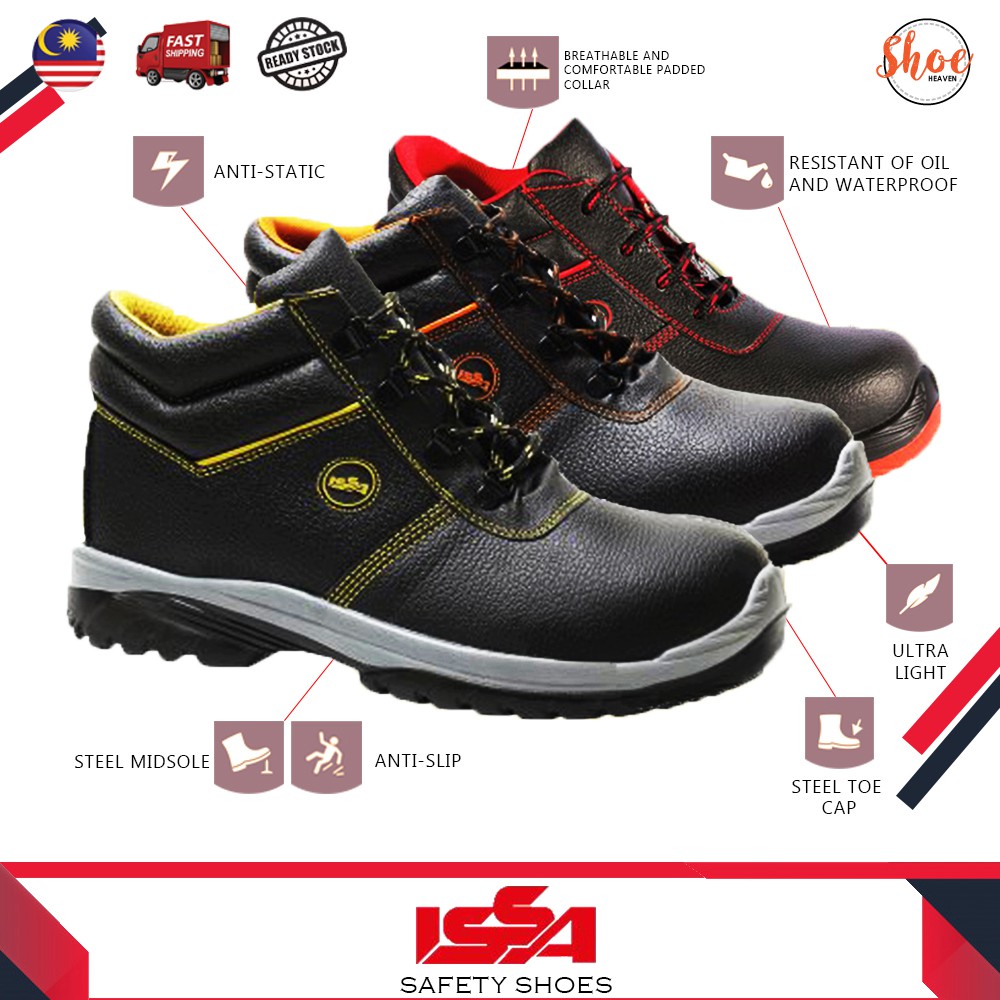 Safety Shoe Lightweight Steel Toe Cap High Cut Men Kasut Safety Lelaki