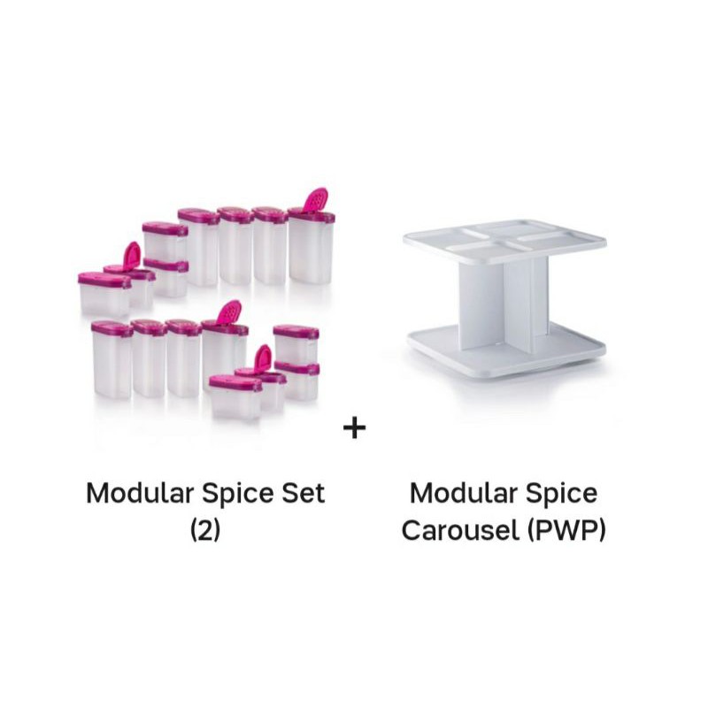 Tupperware - Modular Spice Set (2) + Modular Spice Carousel