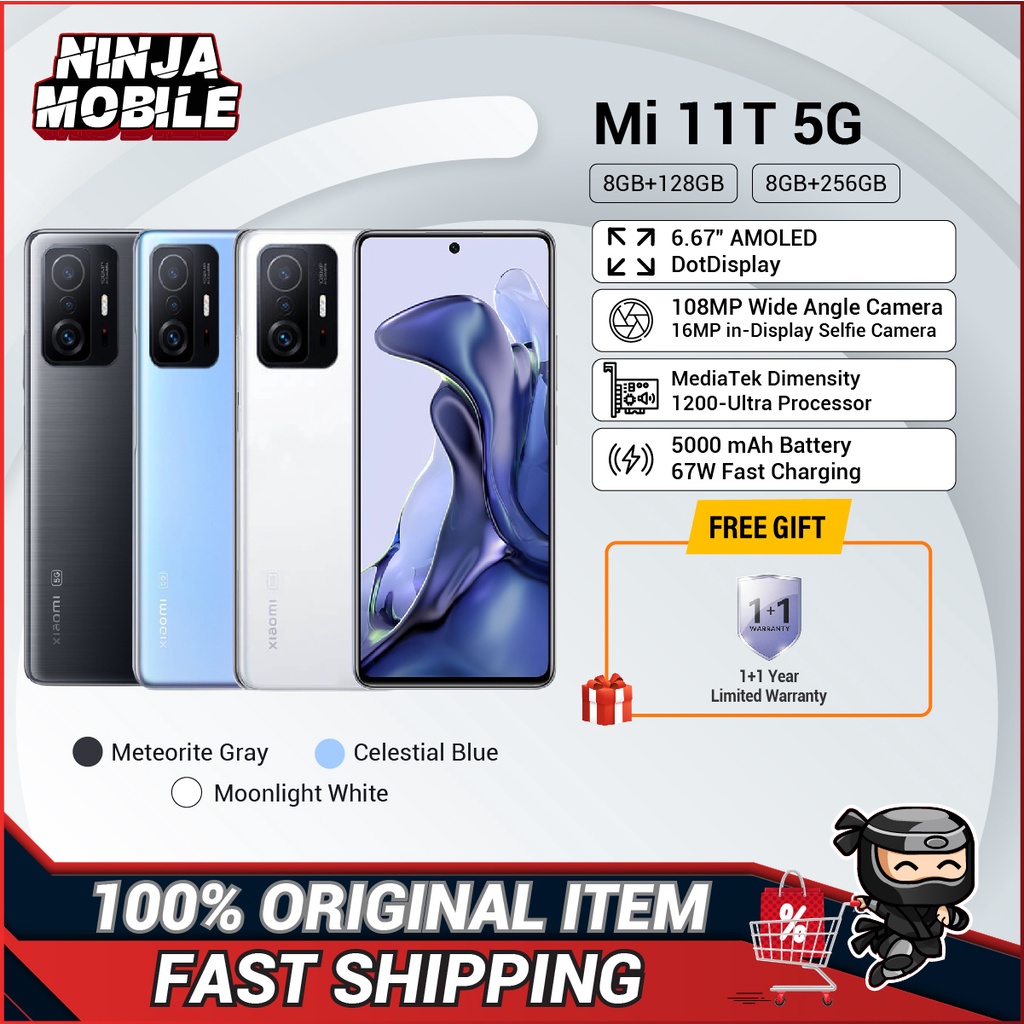 Xiaomi Mi 11T 5G (8GB+128GB)(8GB+256GB) Original 2 Years Xiaomi