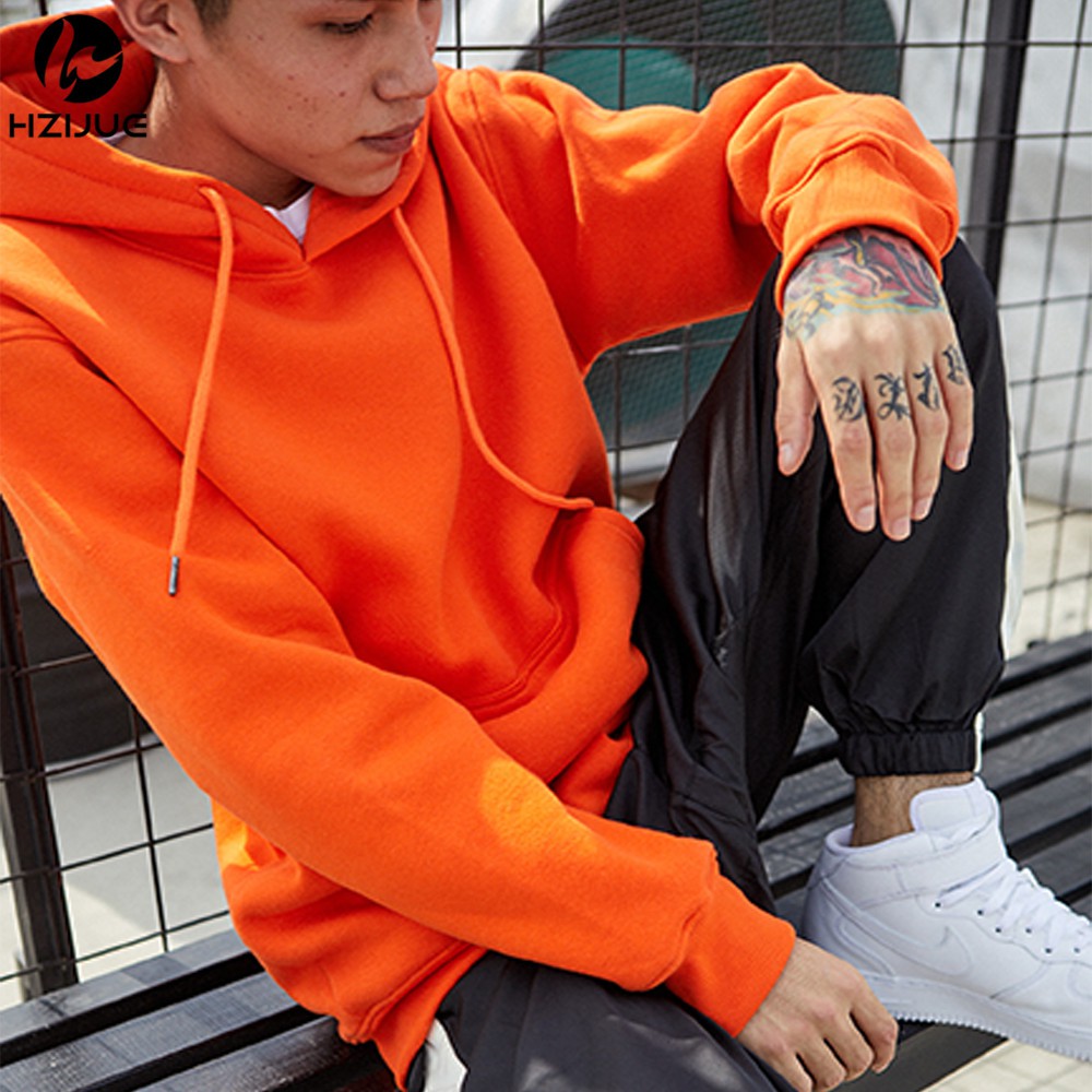 orange hoodie mens