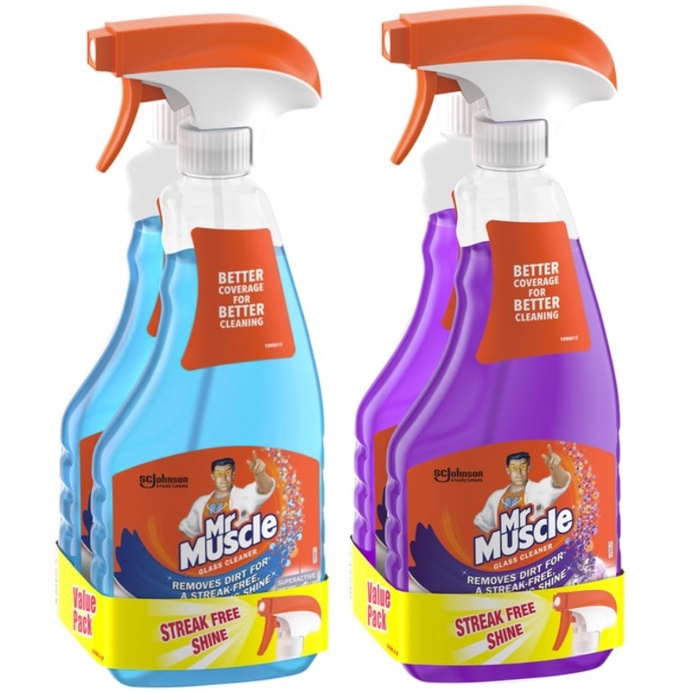 Mr Muscle Glass Cleaner Lavender / Super Active (500ml) [Value Pack