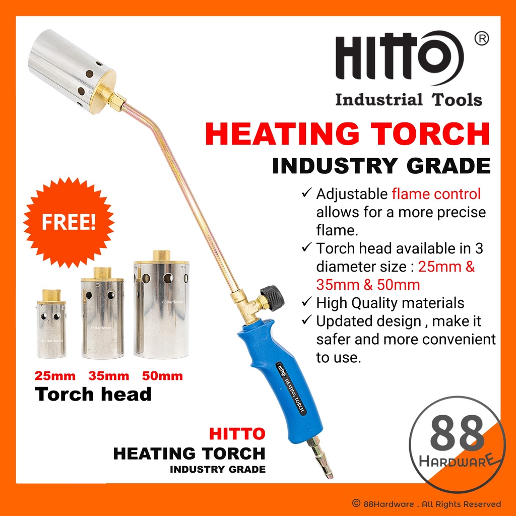 Hitto Heavy Duty Heating Torch / fire torch gun / gas torch burner / flame gun / torch burner / blow torch Liquefied Gun