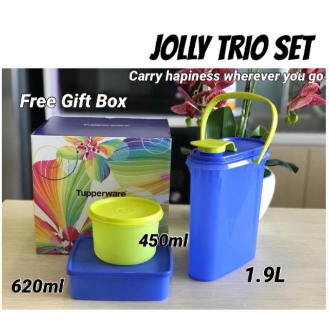 Jolly Trio Set 3 in 1 tupperware with gift box