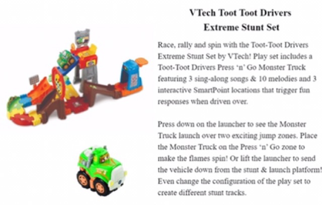 Toot toot drivers store extreme stunt set