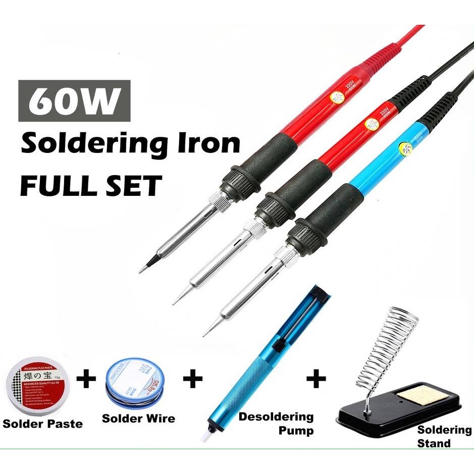 60W Soldering Iron Kit Set Electric Iron Electric Solder Tool Kit With
