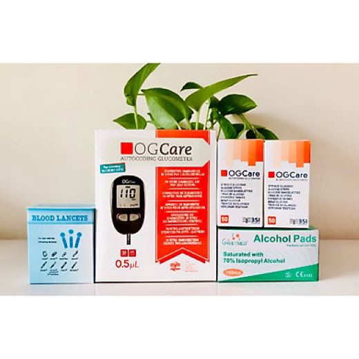 The whole OGCARE blood glucose meter comes with 100 Sticks + 100 Blood