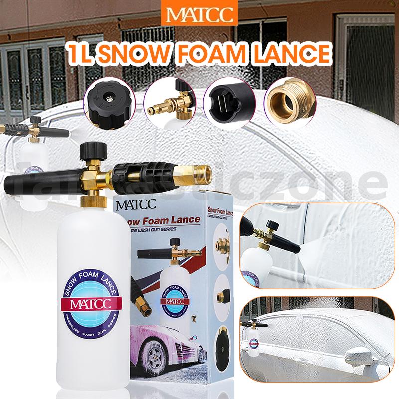 MATCC Adjustable Foam Cannon 1 Liter Bottle Snow Foam Lance for SPX