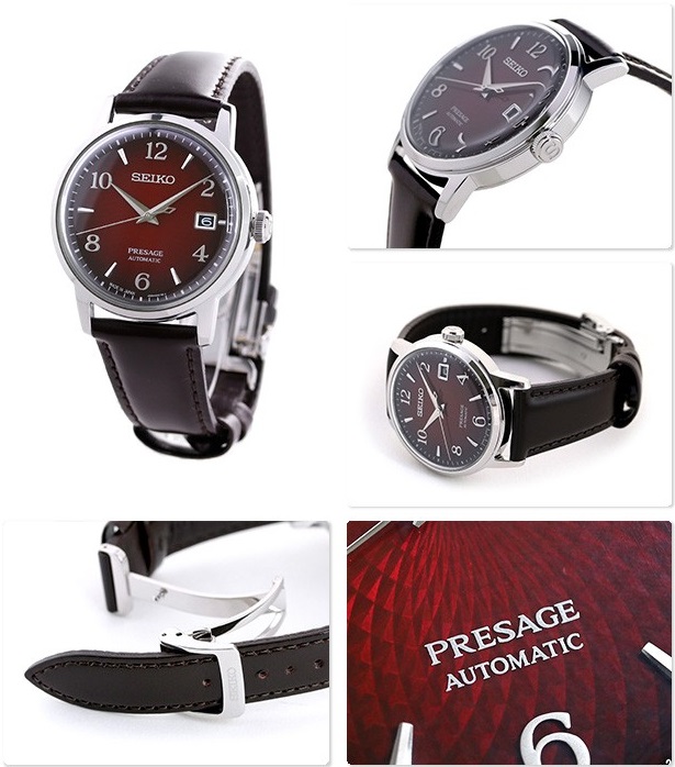 Seiko Presage SRPE41J1 Cocktail Time Made in Japan Automatic Red Dial  Negroni Brown Leather Strap Watch SARY163 | Shopee Malaysia